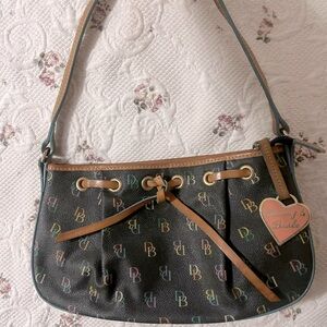 Y2K Vintage Dooney & Burke Signature Shoulder Bag (With Charm)